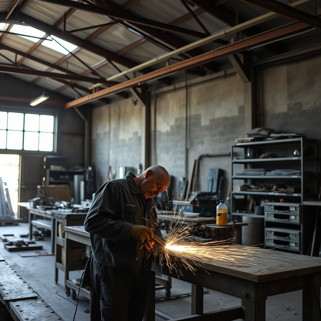 atelier de construction métallique (illustration)