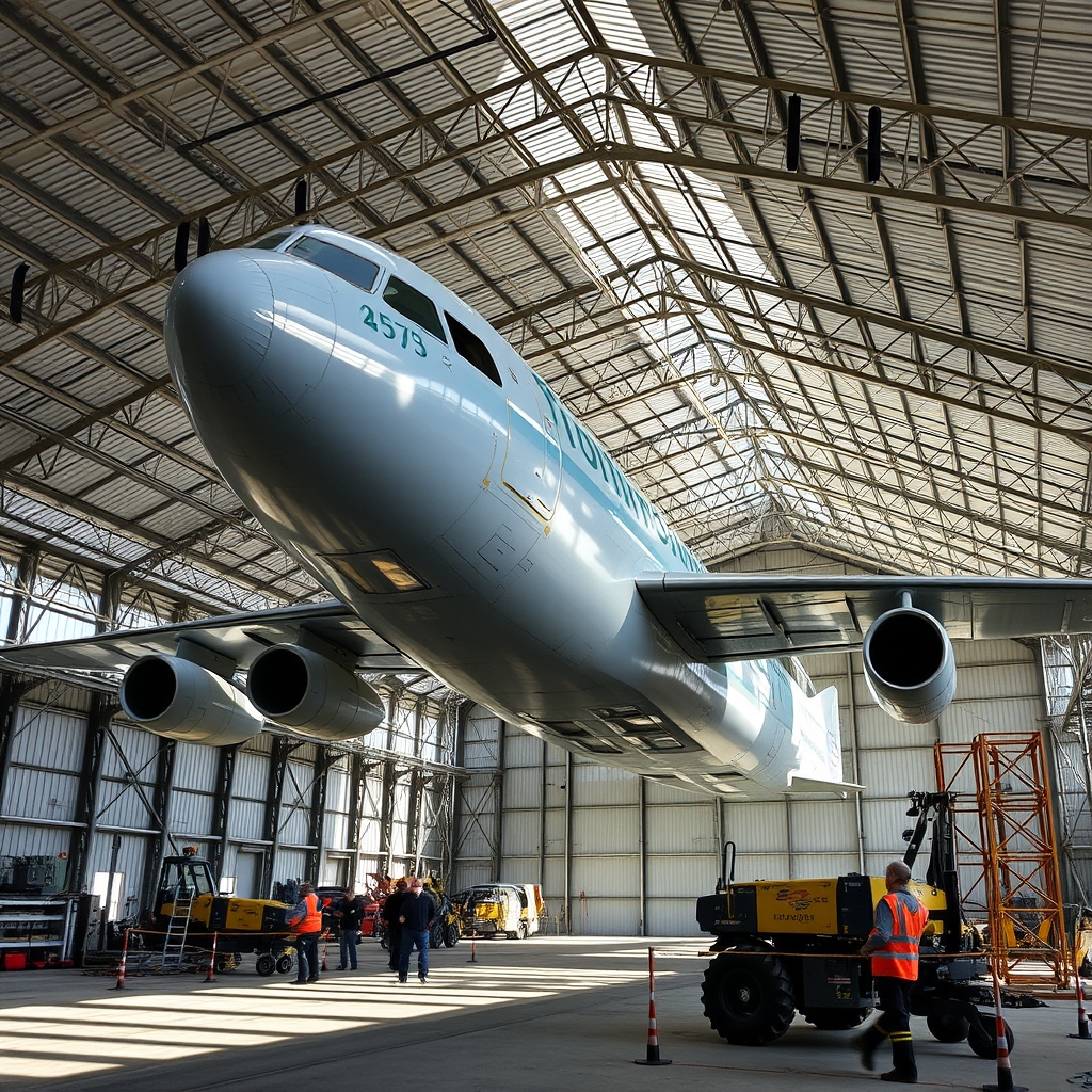 Hangar agricole en cours de pose (illustration)