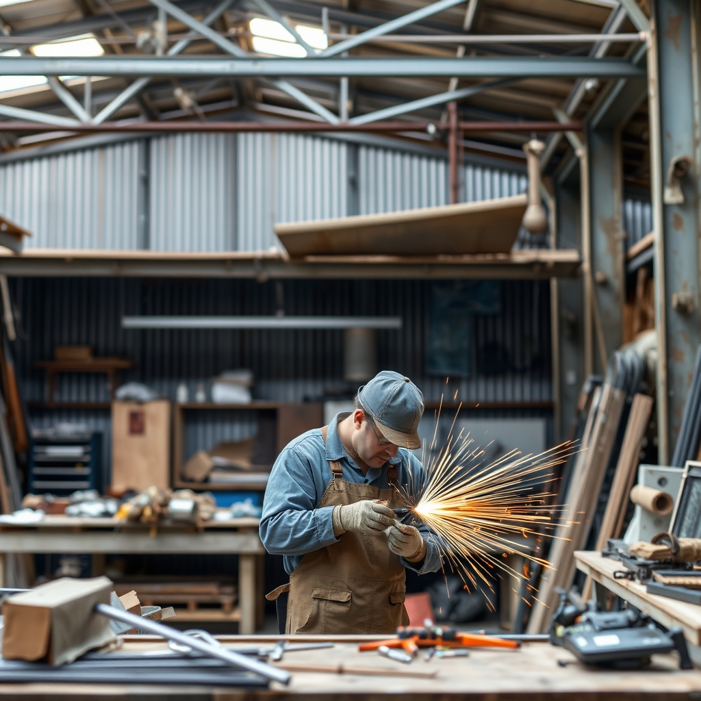 atelier de construction métallique (illustration)